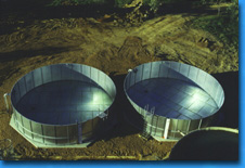 water tanks 2 galvanised steel tanks